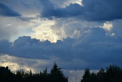 Low angle view of cloudy sky