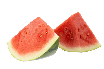 Close-up of fruits against white background