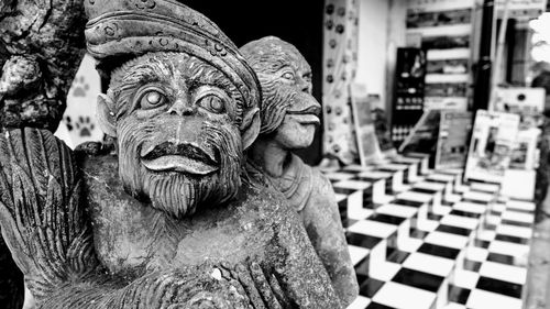 Close-up of old statue