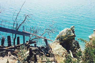 View of an abandoned built structure