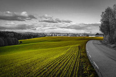 Scenic view of landscape against sky