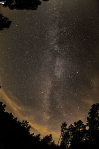 Low angle view of star field against star field