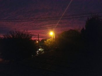 View of road at sunset