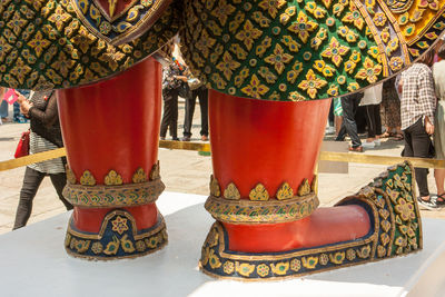 Close-up of cross on table