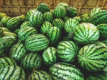 High angle view of fruits for sale in market