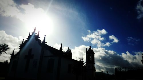 Low angle view of church against sky