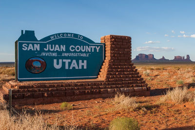 Information sign on the wall