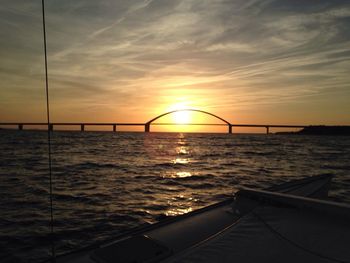 Scenic view of sunset over river