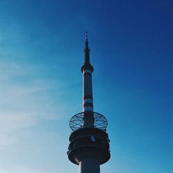 Low angle view of tower against clear sky