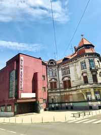 Low angle view of buildings against sky