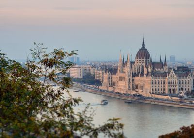 River passing through city