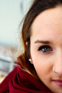 Close-up portrait of woman