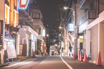 Narrow alley along buildings