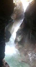 Scenic view of waterfall