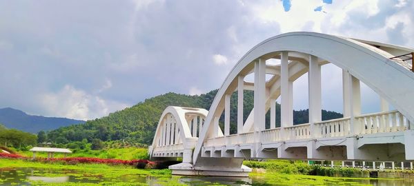 Arch bridge against sky