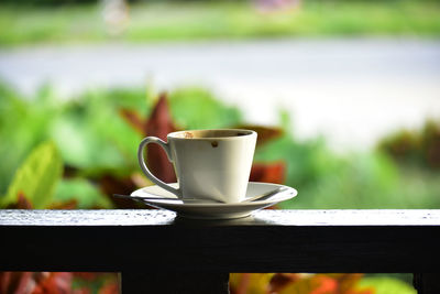 Close-up of coffee on table