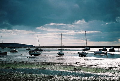 Boats in sea