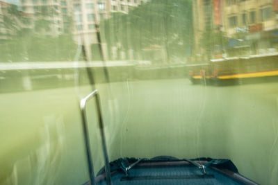 View of train on road