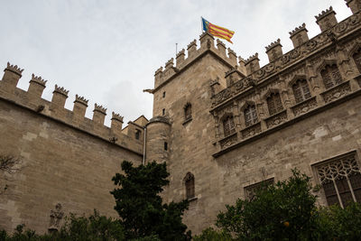 Low angle view of building against sky