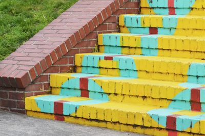 Colorful patterned staircase