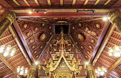 Low angle view of ceiling