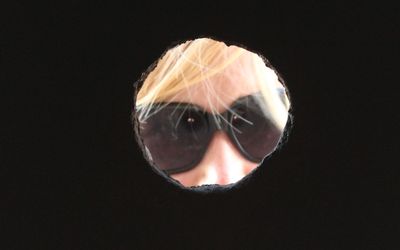 Close-up of object over black background