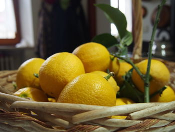 Close-up of fruits in basket