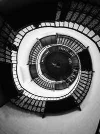 Low angle view of spiral staircase