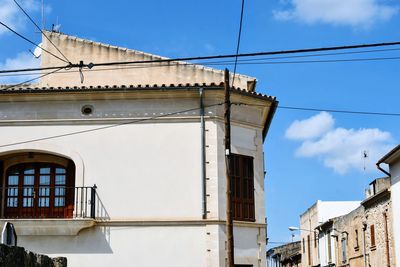 Low angle view of old building against sky