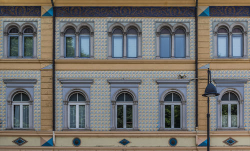 Close-up of windows on wall