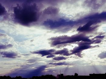 Low angle view of storm clouds in sky