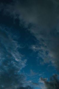 Low angle view of moon in sky