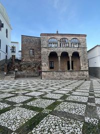Low angle view of building against sky