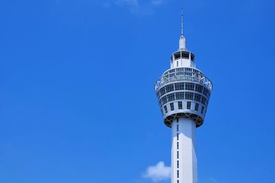 Top section of the observation tower of samut prakan province, thailand.