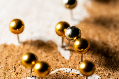 High angle view of ball on table