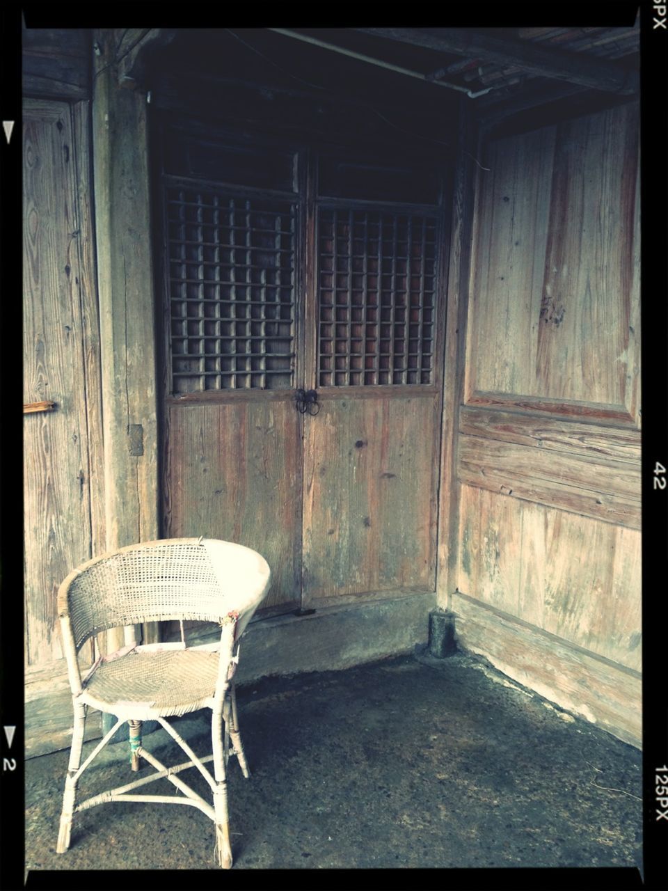 wood - material, chair, empty, absence, door, house, indoors, built structure, window, table, closed, architecture, old, wooden, wood, furniture, day, abandoned, no people, entrance