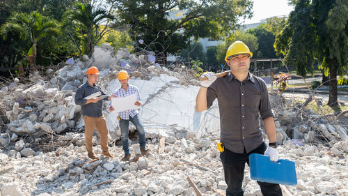 Man working at construction site