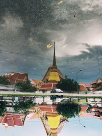 View of pagoda against sky