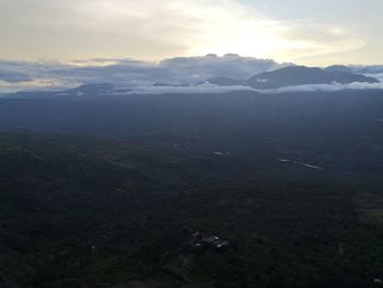 High angle view of landscape against sky