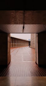 View of street seen through door