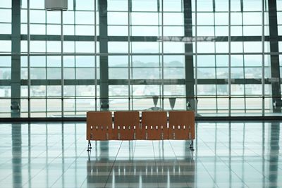 Seats in an airport lobby