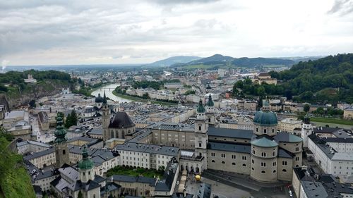 High angle view of cityscape