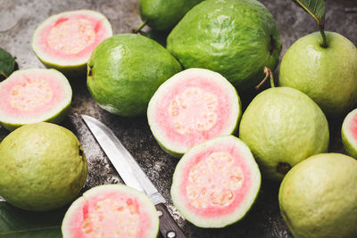 High angle view of fruits