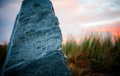 Close-up of rock formation