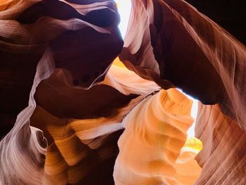 Low angle view of rock formation