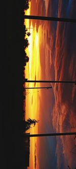 Scenic view of dramatic sky during sunset