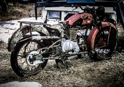 Close-up of motorcycle