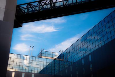 Low angle view of buildings against sky