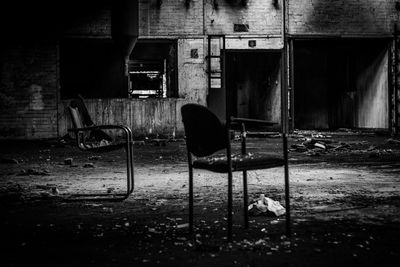 Interior of abandoned house