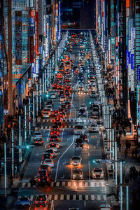 Evening traffic in tokyo